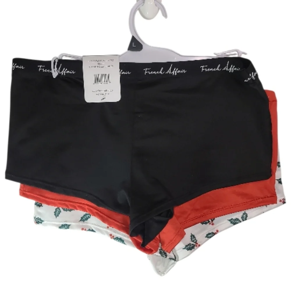 French Affair 3 pack Boyshort panties NEW